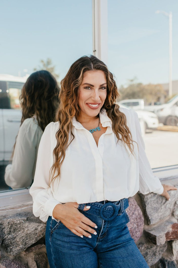 Effortless Chic Satin Top - Macoma Boutique120 Long Sleeve