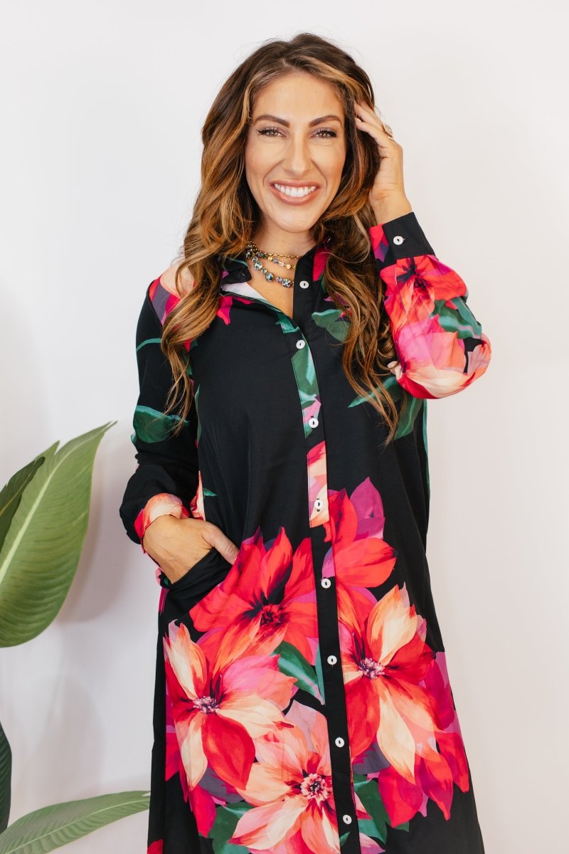 Effortless Drama Maxi Dress - Macoma Boutique250 Dresses