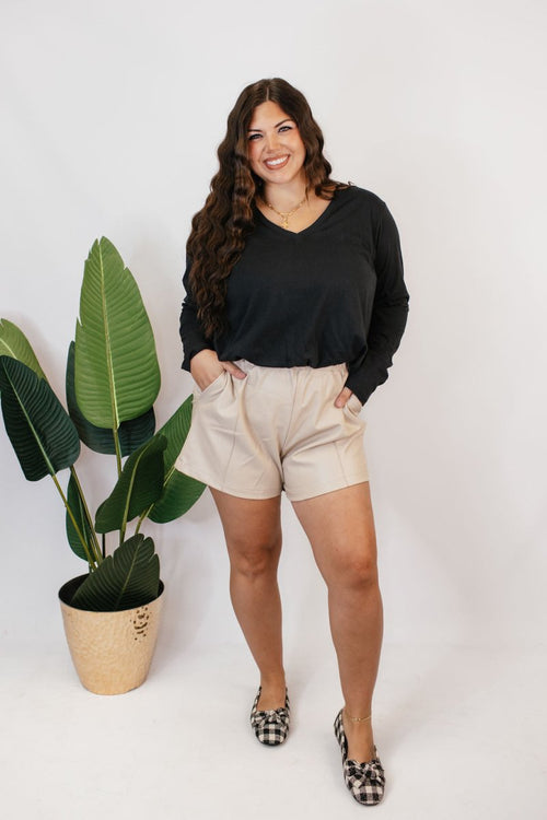 Effortless Essential Long Sleeve Top In Black - Macoma Boutique120 Long Sleeve