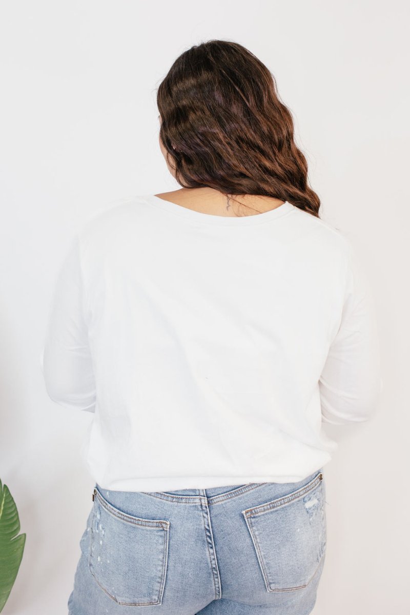 Effortless Essential Long Sleeve Top In Ivory - Macoma Boutique120 Long Sleeve