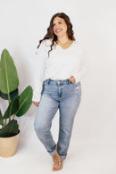 Effortless Essential Long Sleeve Top In Ivory - Macoma Boutique120 Long Sleeve