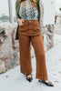 Effortless Eyelet Pants In Brown - Macoma Boutique210 Other Bottoms