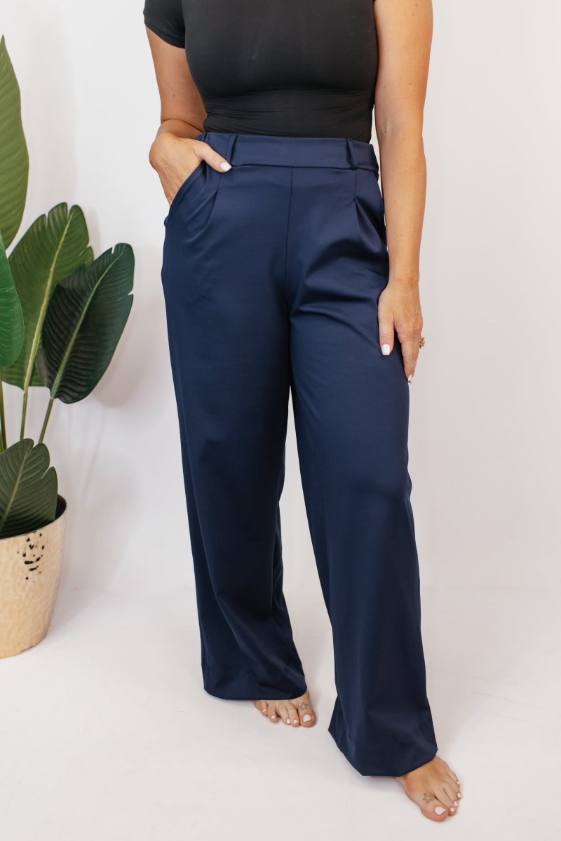 Elevate Everyday Pants In Navy - Reg & Curvy - Macoma Boutique210 Other Bottoms