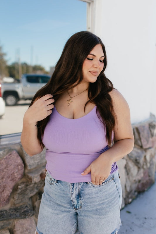 Elite Fit Tank In Lavender - Reg & Curvy - Macoma Boutique110 Tanks
