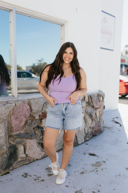 Elite Fit Tank In Lavender - Reg & Curvy - Macoma Boutique110 Tanks