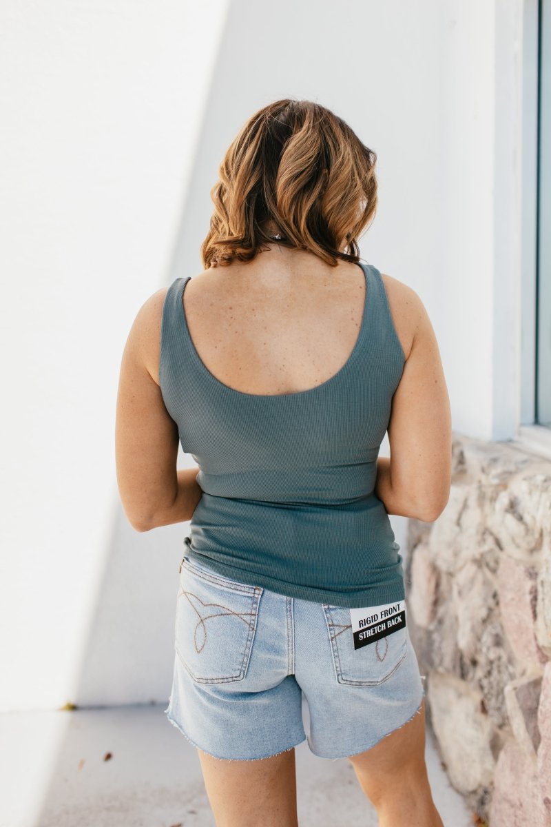 Elite Fit Tank In Smokey Olive - Macoma Boutique110 Tanks