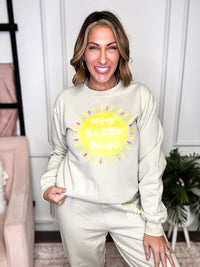 Enjoy The Little Things Graphic Pullover - FINAL SALE