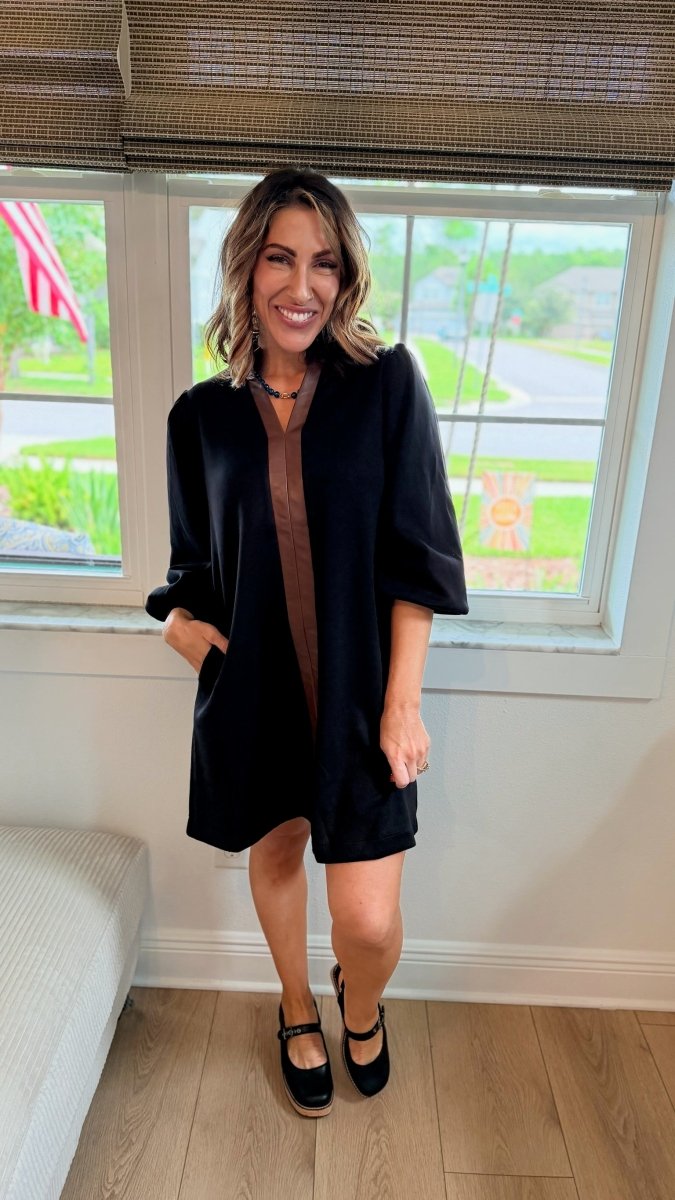 Espresso Edge Dress - Macoma Boutique240 Jackets/Blazers
