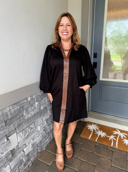 Espresso Edge Dress - Macoma Boutique240 Jackets/Blazers