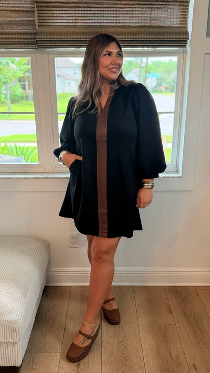 Espresso Edge Dress - Macoma Boutique240 Jackets/Blazers