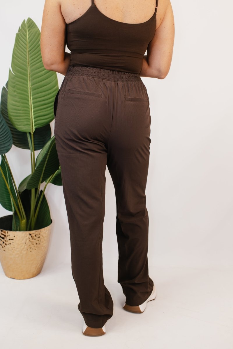 Espresso Flow Wide - Leg Trousers - Reg & Curvy - Macoma Boutique210 Other Bottoms