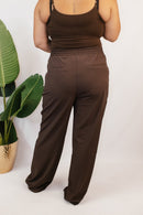 Espresso Flow Wide - Leg Trousers - Reg & Curvy - Macoma Boutique210 Other Bottoms