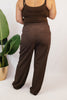Espresso Flow Wide - Leg Trousers - Reg & Curvy - Macoma Boutique210 Other Bottoms