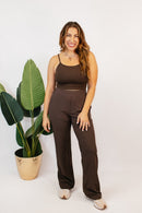 Espresso Flow Wide - Leg Trousers - Reg & Curvy - Macoma Boutique210 Other Bottoms
