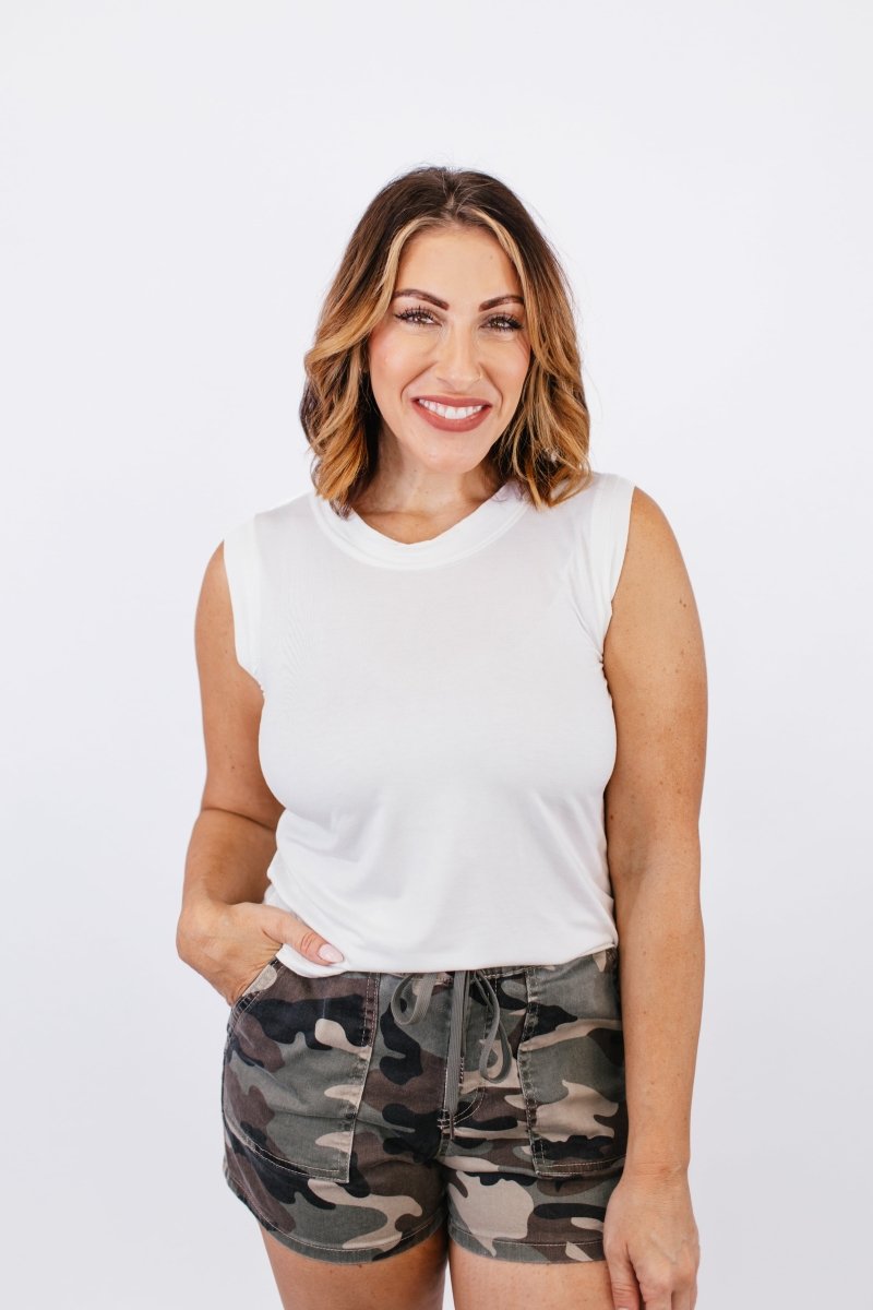 Essential Knit Tank in Off White - FINAL SALE