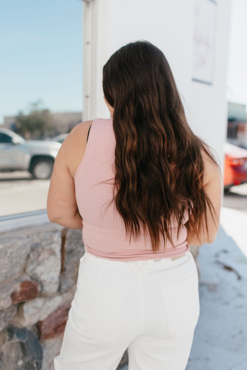 Essential Layers Seamless Mock Neck Tank In Dusty Rose - Macoma Boutique110 Tanks