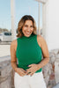 Essential Layers Seamless Mock Neck Tank In Kelly Green - Macoma Boutique110 Tanks