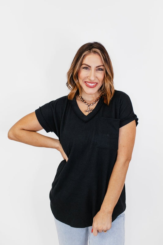 Essential Thread Top - Reg/Curvy - FINAL SALE - Macoma Boutique100 Short Sleeve