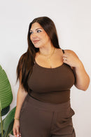 Everyday Essential Cami in Espresso - Reg & Curvy - Macoma Boutique110 Tanks