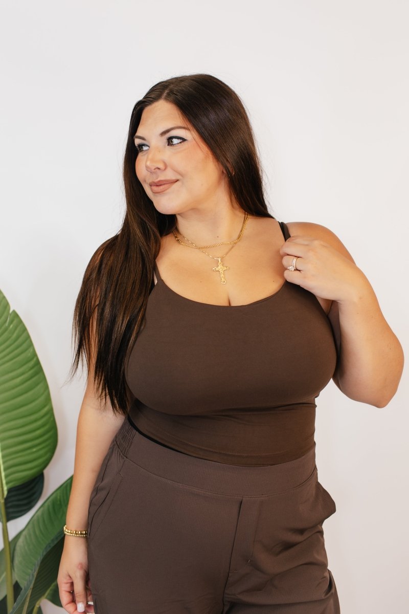 Everyday Essential Cami in Espresso - Reg & Curvy - Macoma Boutique110 Tanks