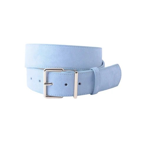 Everyday Essentials Springtime Belt With Sharp Angular Buckle In Light Blue - Macoma Boutique310 Accessories/Jewelry