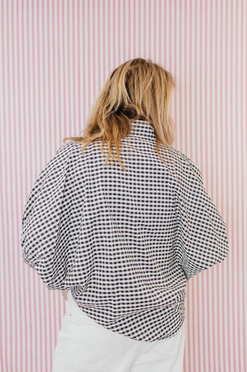 Everyday Gingham Top - Reg & Curvy - Macoma Boutique100 Short Sleeve
