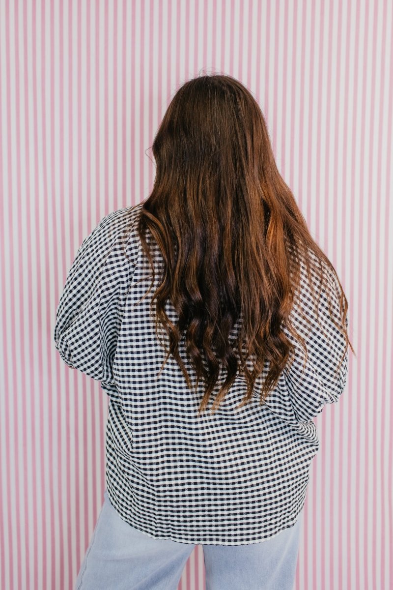 Everyday Gingham Top - Reg & Curvy - Macoma Boutique100 Short Sleeve
