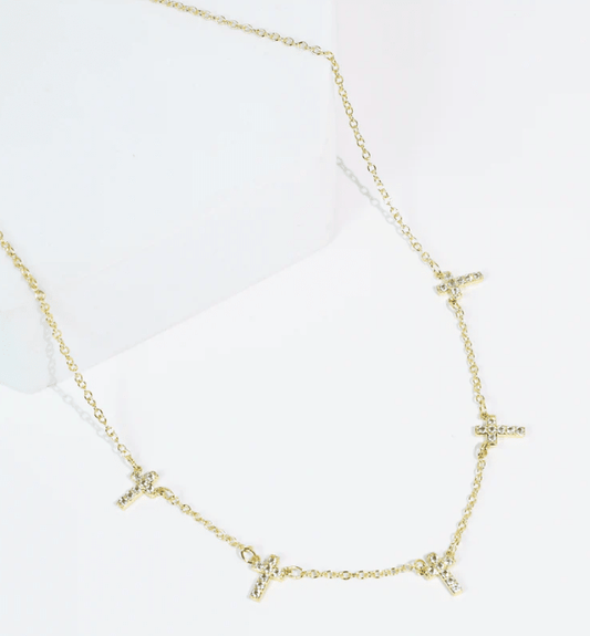 Faith Drops Necklace N Gold - Macoma Boutique310 Accessories/Jewelry