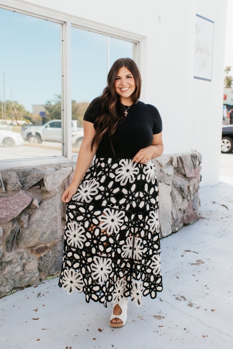 Falling Florals Skirt Reg/Curvy - Macoma Boutique200 Skirts