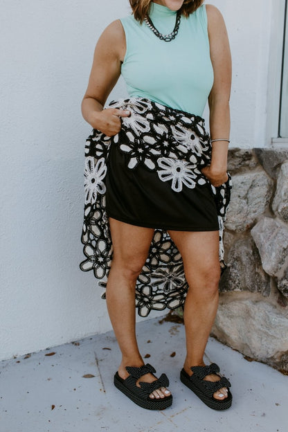 Falling Florals Skirt Reg/Curvy - Macoma Boutique200 Skirts