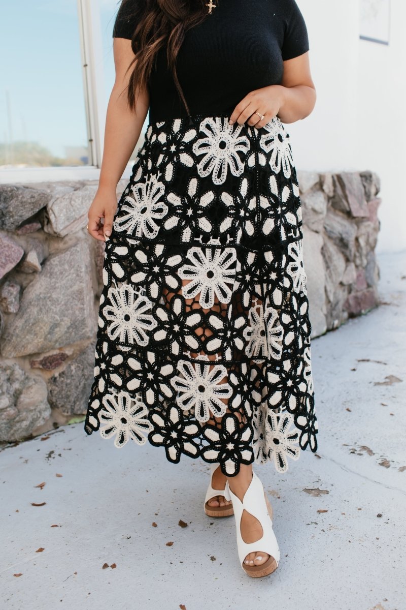 Falling Florals Skirt Reg/Curvy - Macoma Boutique200 Skirts