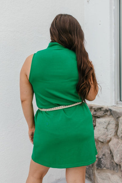 Fashion Icon Dress In Green - Macoma Boutique250 Dresses