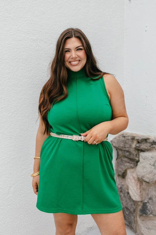 Fashion Icon Dress In Green - Macoma Boutique250 Dresses