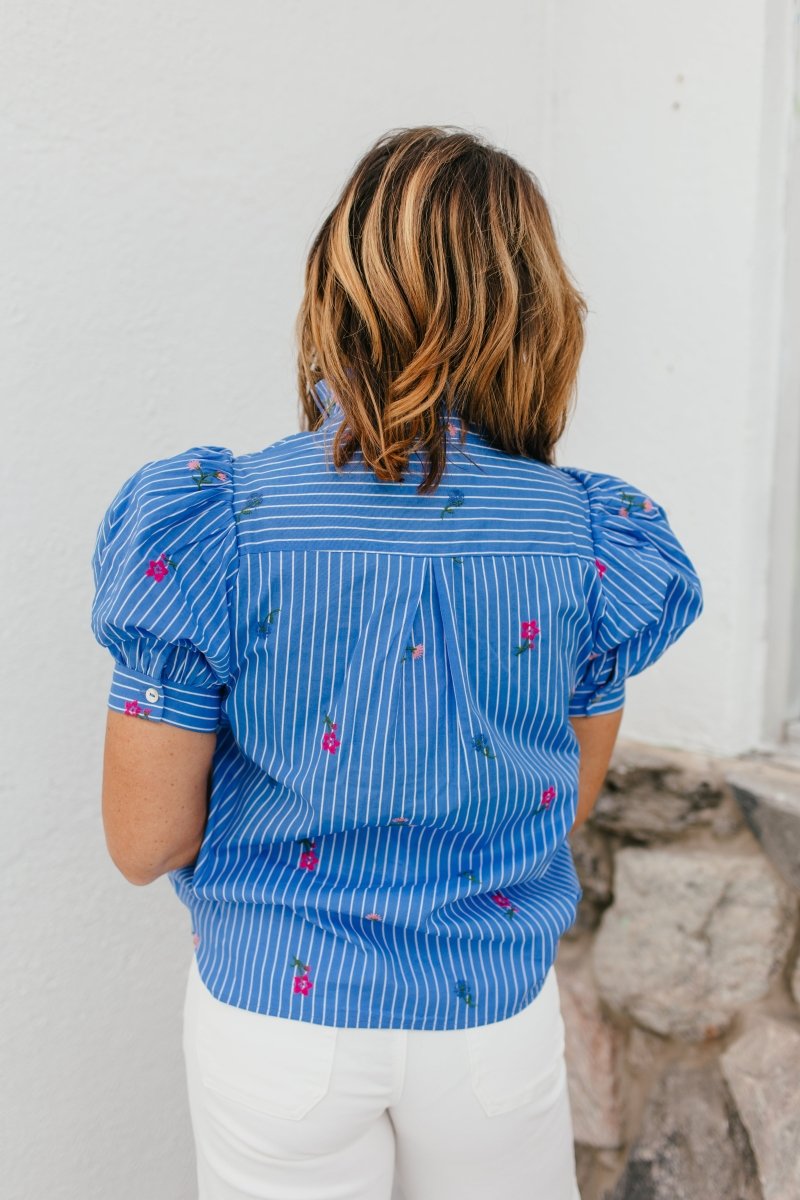 Feeling Blue Top - Macoma Boutique100 Short Sleeve