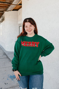 Feeling Festive Sweater In Green - Reg & Curvy