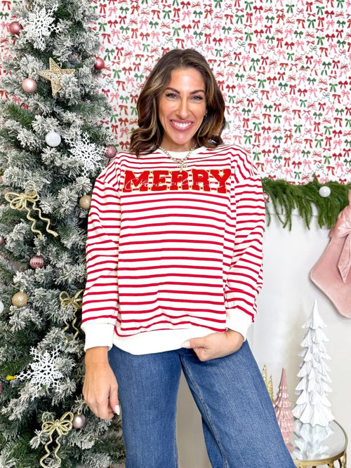 Feeling Festive Sweater In Red - Reg & Curvy - Macoma Boutique130 Sweaters