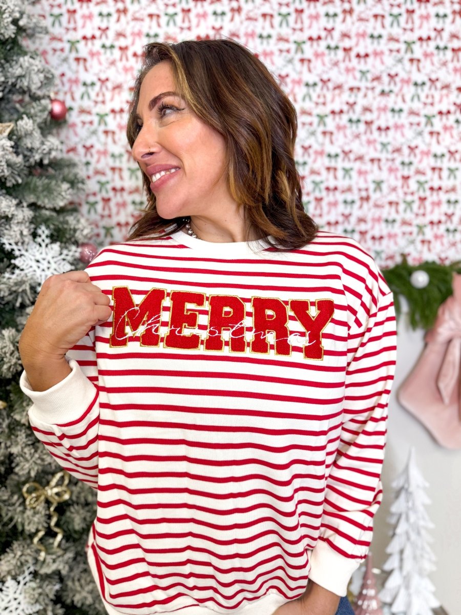 Feeling Festive Sweater In Red - Reg & Curvy - Macoma Boutique130 Sweaters