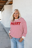 Feeling Festive Sweater In Red - Reg & Curvy - Macoma Boutique130 Sweaters