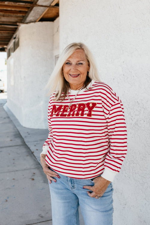 Feeling Festive Sweater In Red - Reg & Curvy - Macoma Boutique130 Sweaters