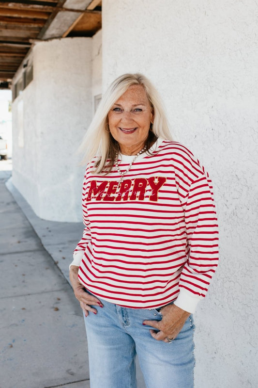 Feeling Festive Sweater In Red - Reg & Curvy - Macoma Boutique130 Sweaters