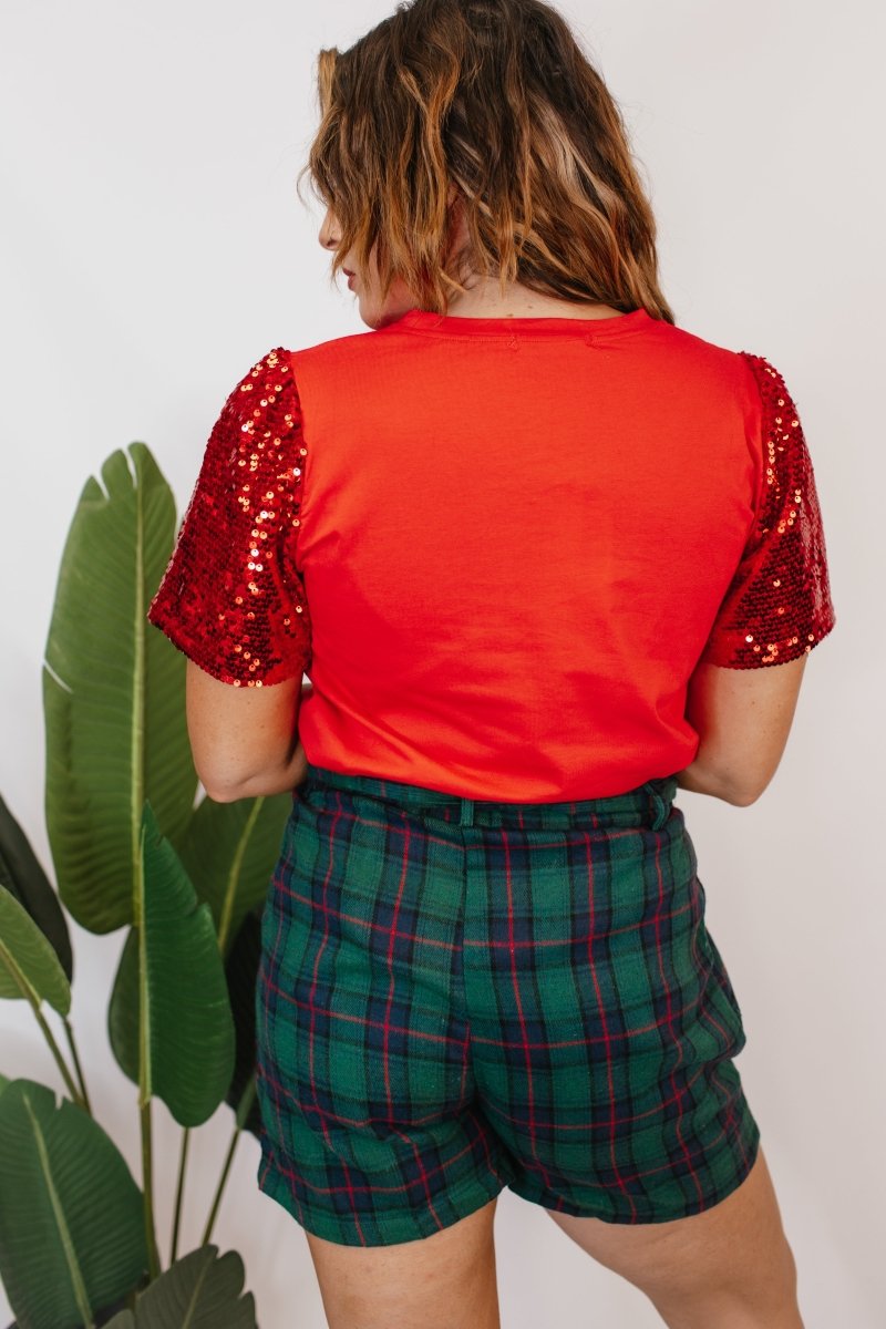 Festive & Fabulous Top - Reg & Curvy - Macoma Boutique100 Short Sleeve