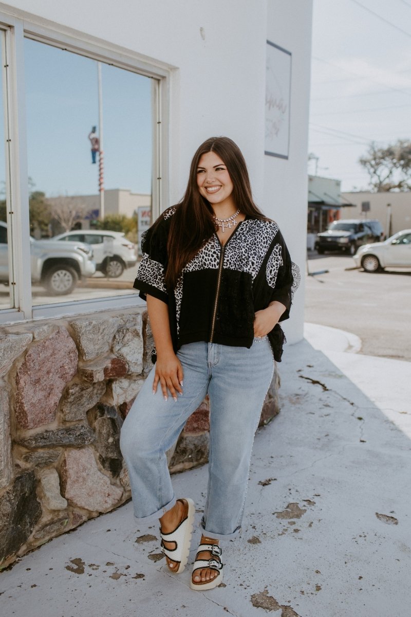 Fierce & Feminine Zip Jacket - Macoma Boutique100 Short Sleeve