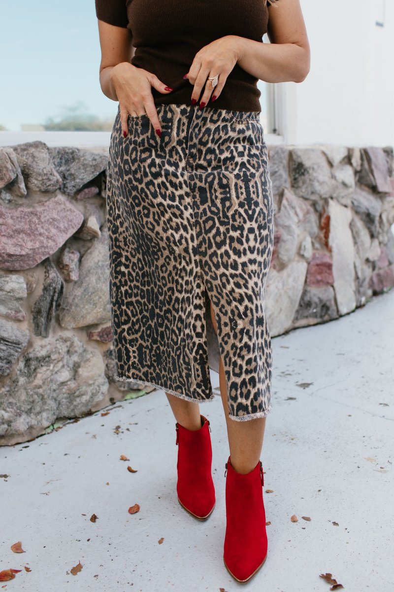 Fierce & Flirty Leopard Skirt - Macoma Boutique200 Skirts