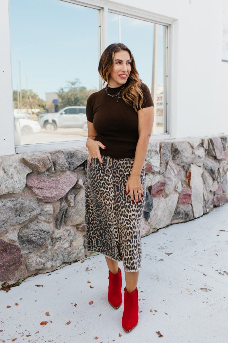 Fierce & Flirty Leopard Skirt