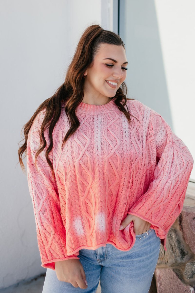 Fireside Cozy Sweater In Coral - Macoma Boutique130 Sweaters