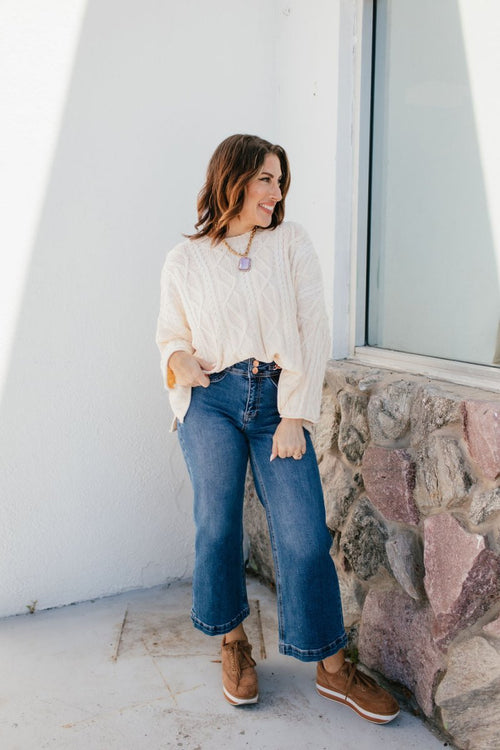 Fireside Cozy Sweater In Ivory - Macoma Boutique130 Sweaters