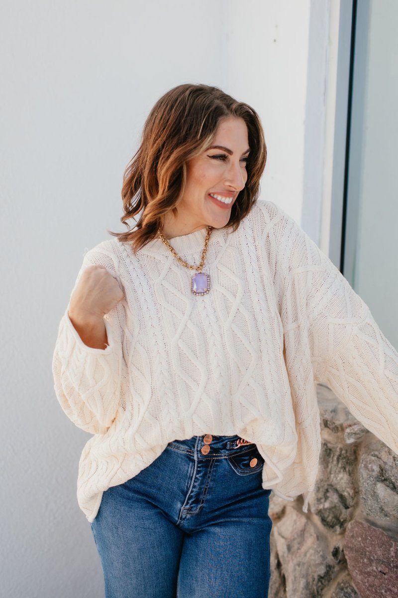 Fireside Cozy Sweater In Ivory