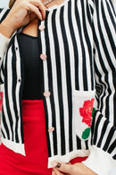 Floral Accent Cardigan - Macoma Boutique220 Cardigans/Kimonos