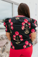 Floral Drama Top - Reg & Curvy - Macoma Boutique100 Short Sleeve
