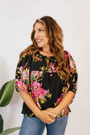 Floral Fever Top - Reg & Curvy - Macoma Boutique100 Short Sleeve
